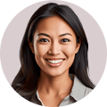 bg-client-review-3 - beachfrontcondopattaya Smiling woman in a circular avatar portrait with a pale pink background.