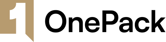 Logo featuring a beige stylized number '1' with a ribbon-like shape on the left against a black background on the right.